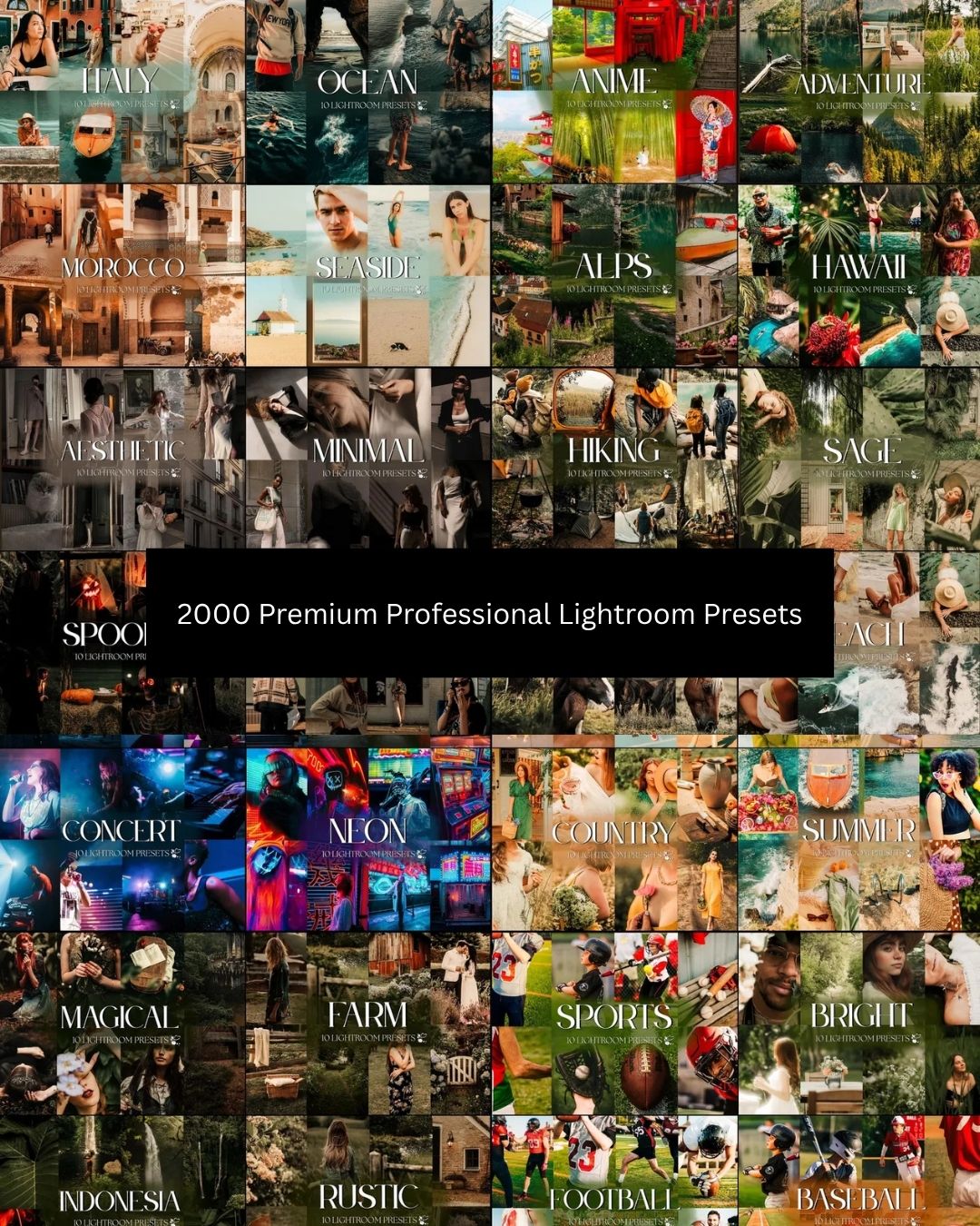 2000 Professional Premium Lightroom Presets